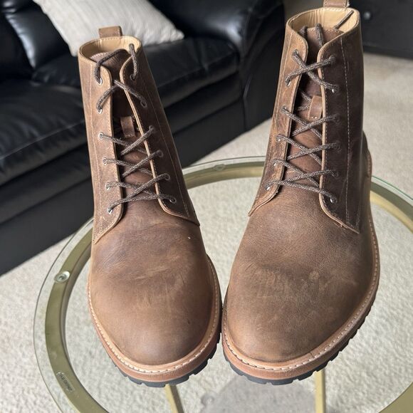 Nisolo Men’s Martin All Weather Leather Boots Tobacco Size 12 NIB main image 8
